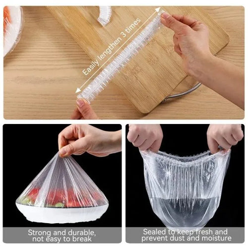 100 PCS Disposable Food Cover & Wrap Bags