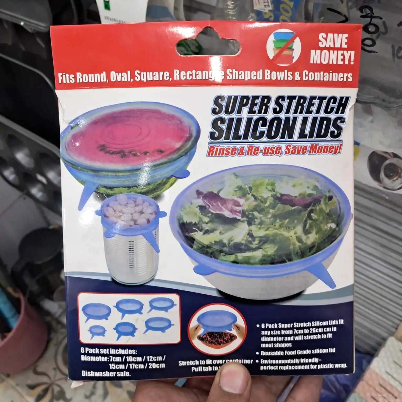 Silicone Stretch Lids | Pack of 6 | Reuseable | Washable