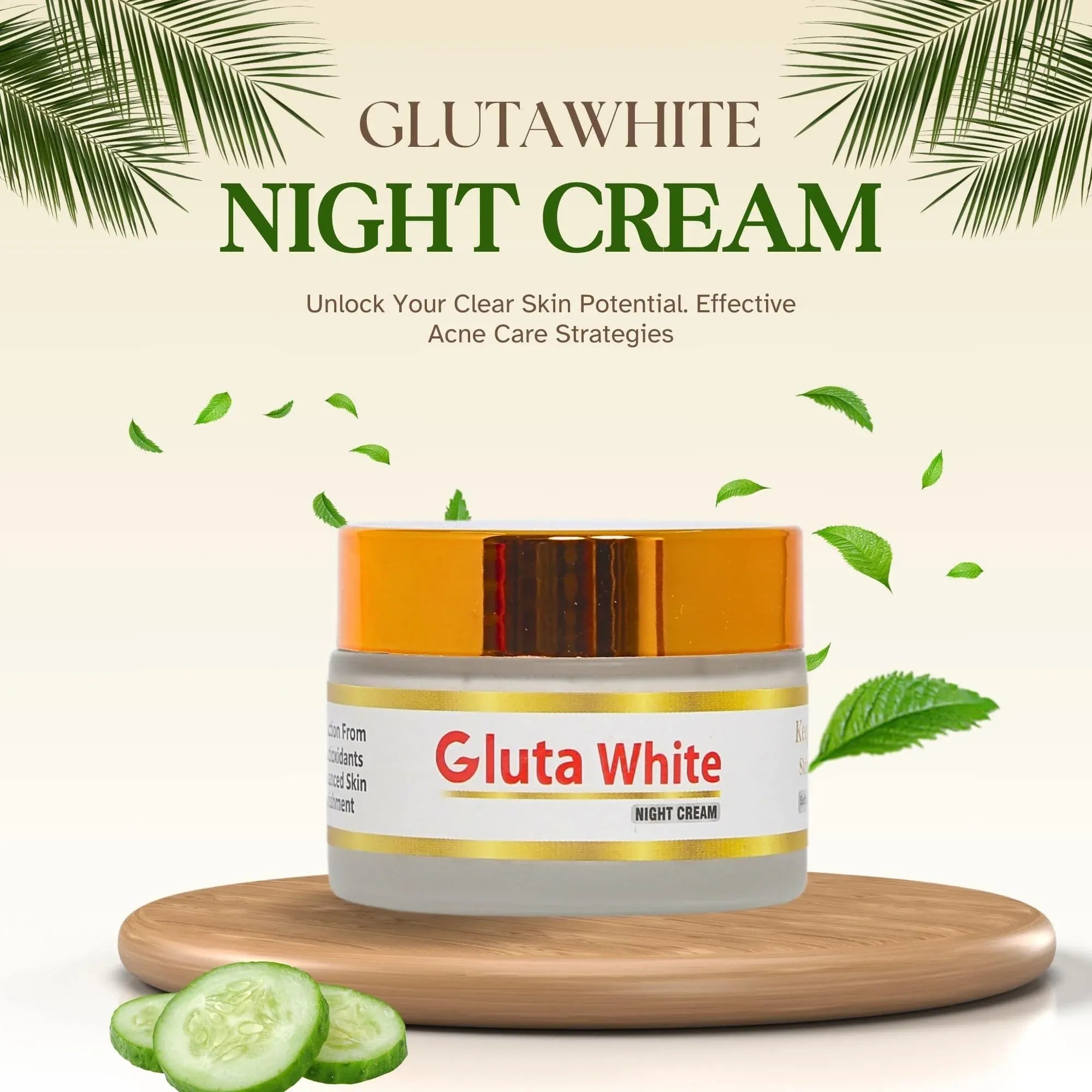 Gluta White Night Cream – Wake Up to Brighter Skin