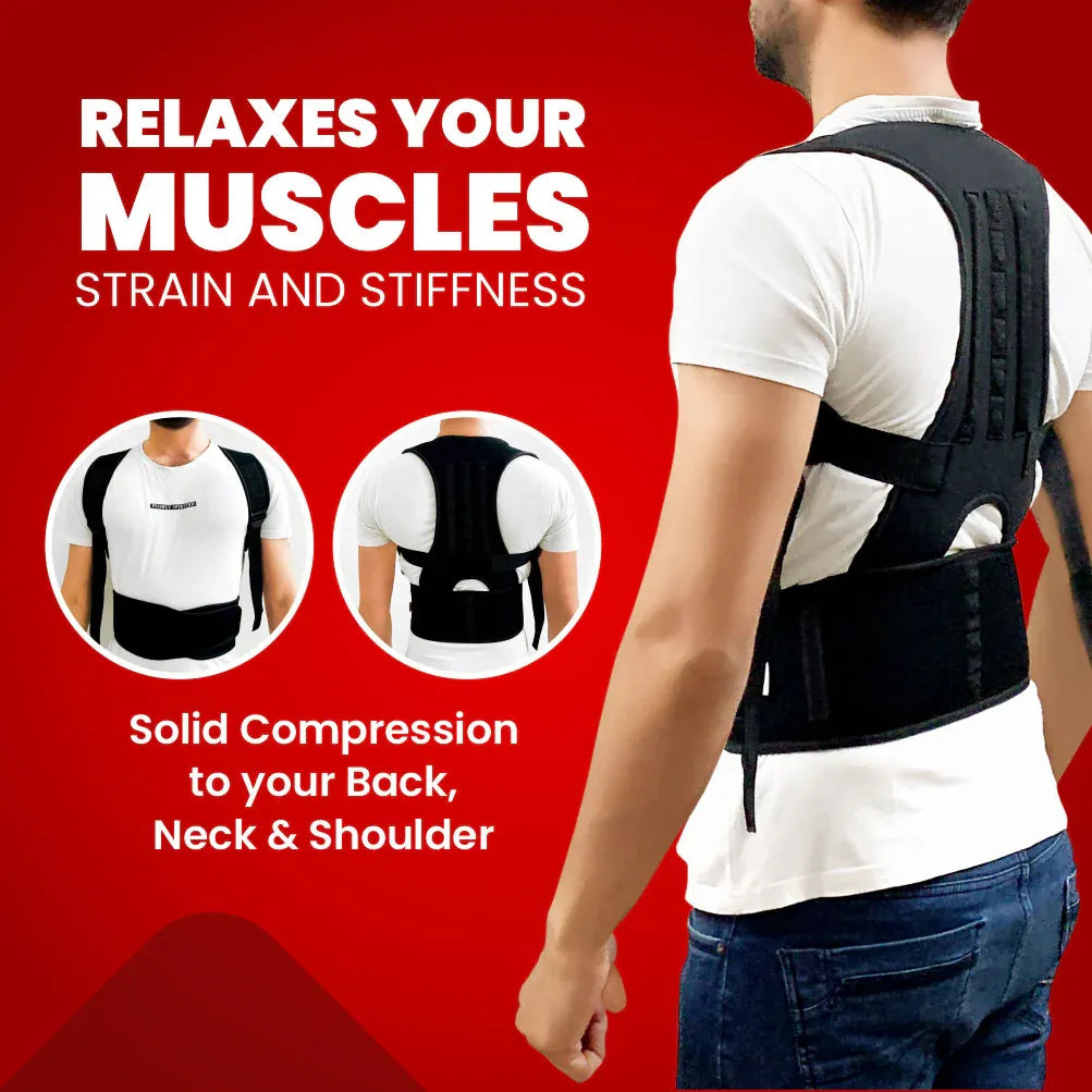 Adjustable Back Posture Corrector for Men & Women – Comfortable & Breathable Support Brace
