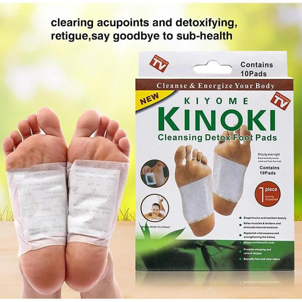 Detox Foot Pads Kiyome Kinoki | Pain-Free Cleansing Pads for Toxin Removal
