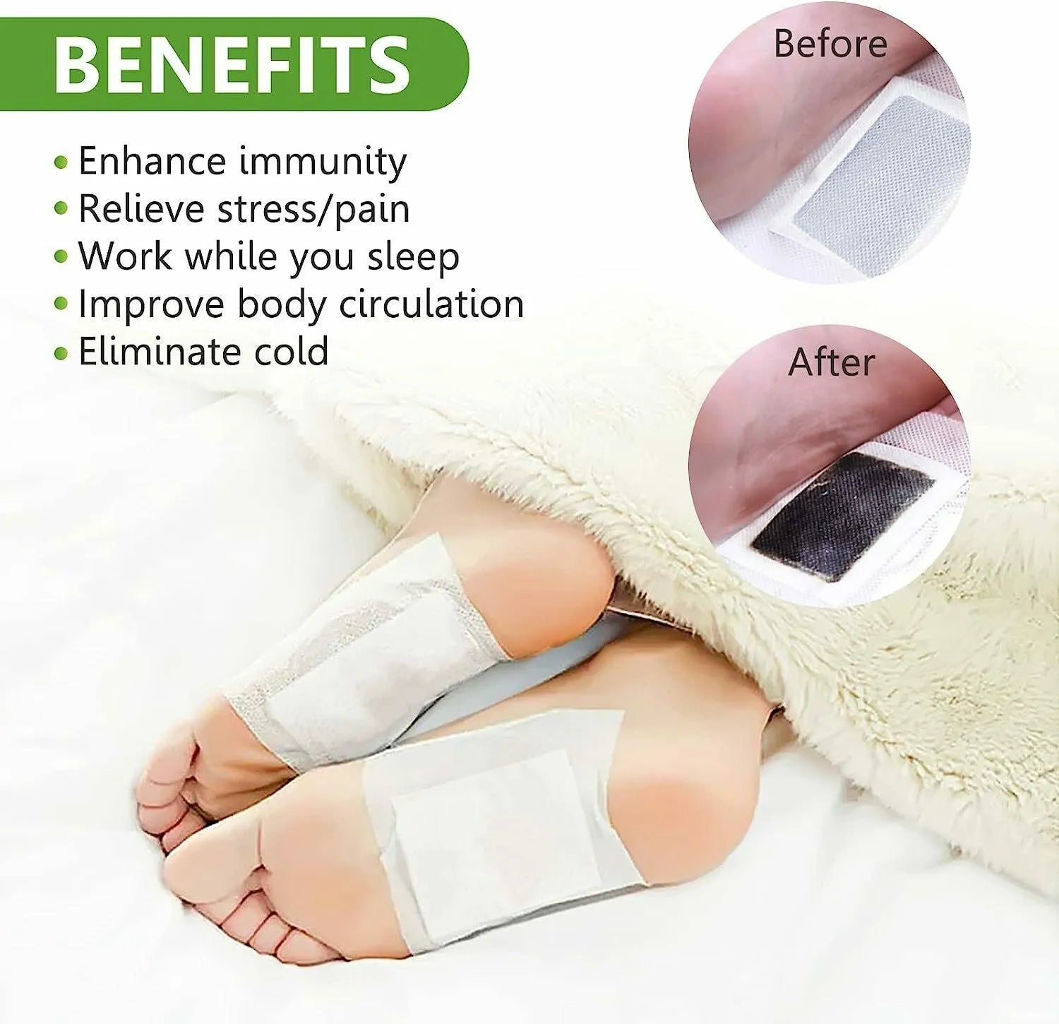 Detox Foot Pads Kiyome Kinoki | Pain-Free Cleansing Pads for Toxin Removal